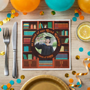 Custom Photo Library-Themed Napkin
