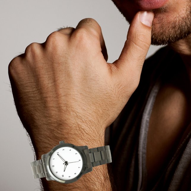Custom Photo Logo Art Oversized Black Bracelet Watch (Creator Uploaded)