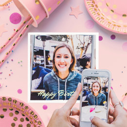 Custom Photo Logo Art Slogan Standard Cocktail Napkin