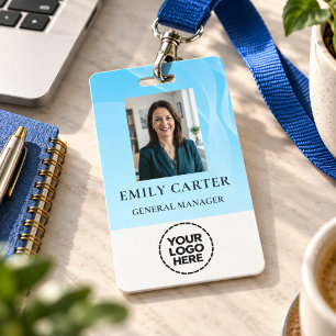 Custom Photo Logo Employee ID Badge