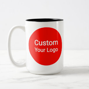 Custom Photo & Logo Personalised Two-Tone Coffee Mug