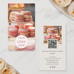 Custom Photo Logo QR Code Bakery Business Card