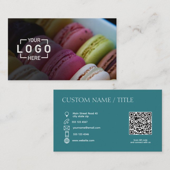 Custom Photo Logo QR code Business Card (Front/Back)