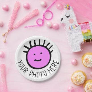 Custom Photo/Logo ROUND Paper Plates - 7" Small