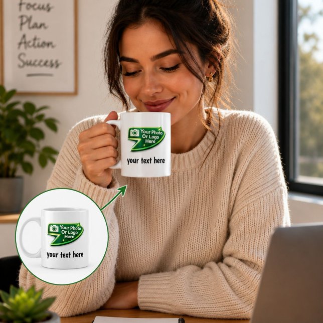 Custom Photo, Logo & Text Coffee Mug Gift for Him  (Creator Uploaded)