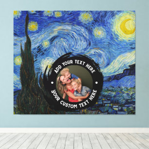 Custom Photo/Logo Text Fully Editable Van Gogh Canvas Print