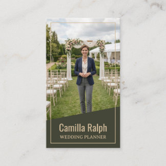 Custom Photo & Logo Wedding Planner Business Card