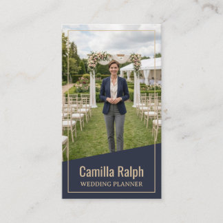 Custom Photo & Logo Wedding Planner Business Card
