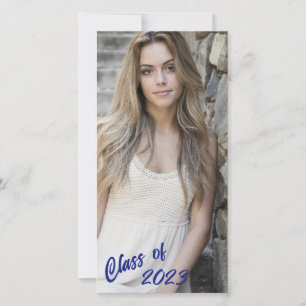 Custom Photo Long and Skinny Class of Graduation Announcement