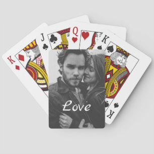Custom Photo Love Girlfriend Boyfriend Script Playing Cards