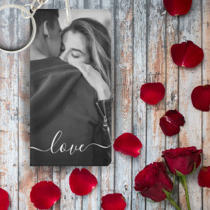 Custom Photo Love Script Personalised Key Ring