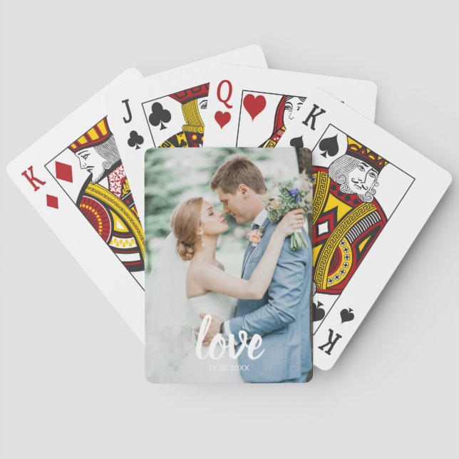 Custom Photo Love Script Playing Cards – Personali Playing Cards (Back)
