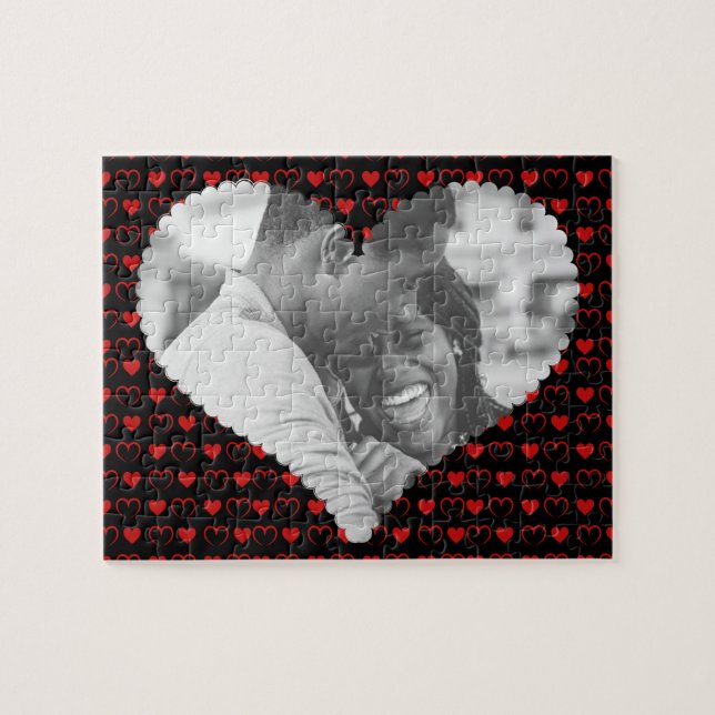Custom Photo Love Valentine's Jigsaw Puzzle (Horizontal)