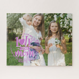 Custom Photo Love You Mum Jigsaw Puzzle