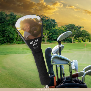 Custom Photo Love You Text Golf Head Cover