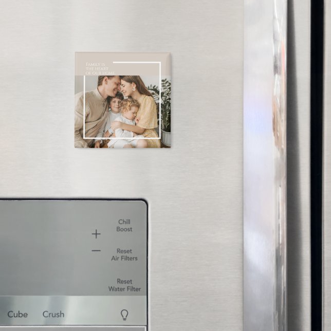 Custom Photo Magnet with Personalised Message (In Situ (Fridge))