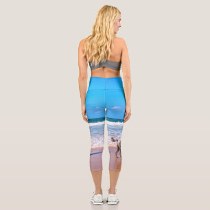 Custom Photo Make Your Own Design - I Love My Pet  Capri Leggings