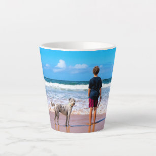 Custom Photo Make Your Own Design - I Love My Pet  Latte Mug