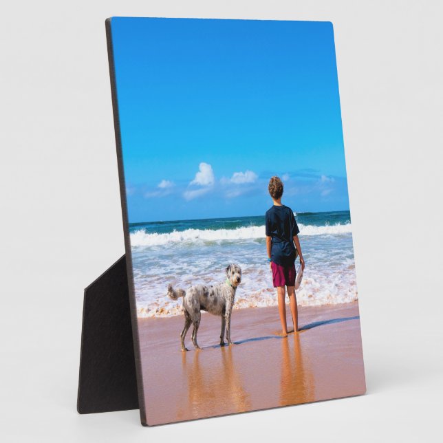 Custom Photo Make Your Own Design - I Love My Pet  Plaque (Side)