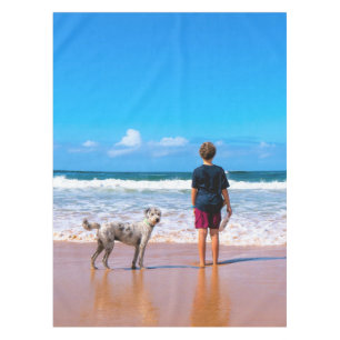 Custom Photo Make Your Own Design - I Love My Pet  Tablecloth