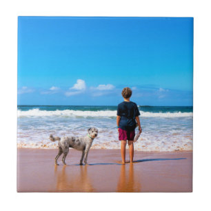 Custom Photo Make Your Own Design - I Love My Pet Tile