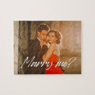 Custom Photo Marry Me Proposal Jigsaw Puzzle