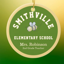 Custom Photo/Mascot School Spirit Teacher Ornament