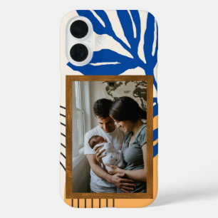 Custom Photo Matisse Abstract Botanical Blue  iPhone 16 Case