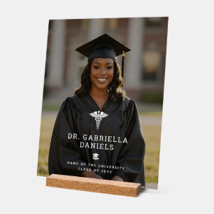 Custom Photo Medical School Doctor Graduation Acrylic Sign