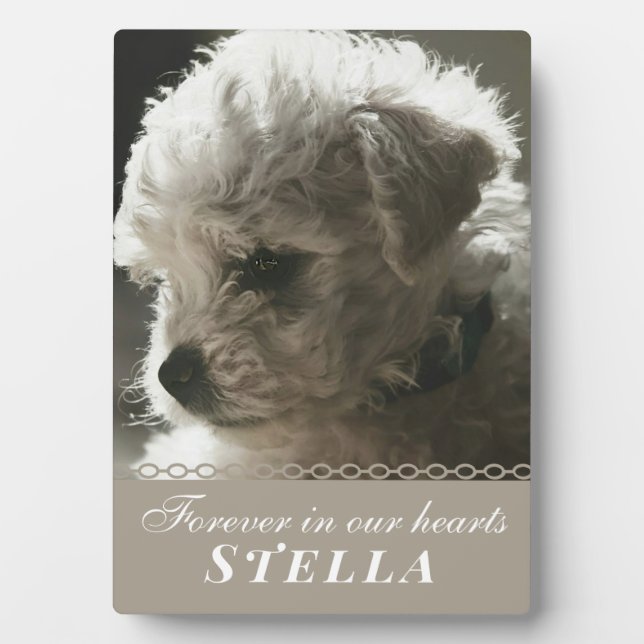 Custom Photo Memorial Dog Owner Pet Loss Saying Plaque (Front)