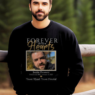 Custom Photo Memorial Elegant Celebration of Life  Sweatshirt