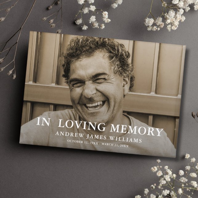 Custom Photo Memorial Funeral Tribute (Photo Memorial Button)