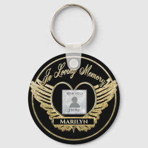 Custom Photo Memorial Heart Key Ring