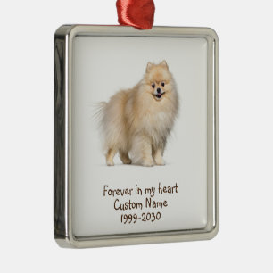 Custom Photo Memorial Keepsake  Dog Metal Tree Decoration
