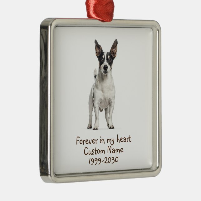 Custom Photo Memorial Keepsake  Dog Metal Tree Decoration (Right)