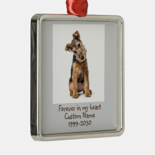 Custom Photo Memorial Keepsake Dog Metal Tree Decoration