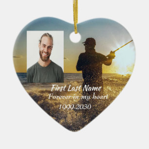 Custom Photo Memorial Keepsake Forever in my Heart Ceramic Tree Decoration