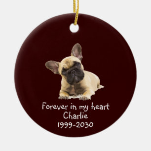 Custom Photo Memorial Keepsake Pet Dog Ceramic Orn Tree Decoration