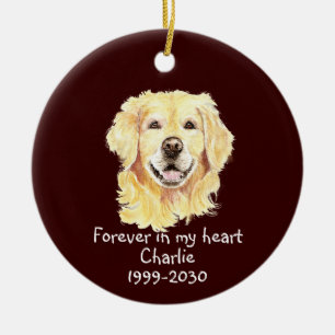 Custom Photo Memorial Keepsake Pet Dog Ceramic Tree Decoration