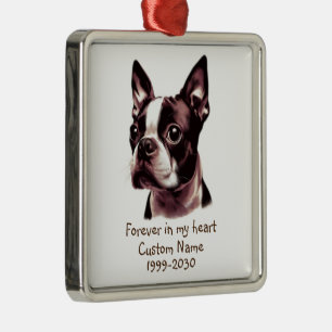 Custom Photo Memorial Keepsake Pet Dog Metal Tree Decoration