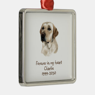 Custom Photo Memorial Keepsake Pet Dog Metal Tree Decoration