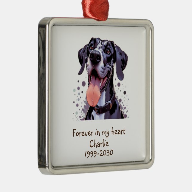 Custom Photo Memorial Keepsake Pet Dog   Metal Tree Decoration (Right)