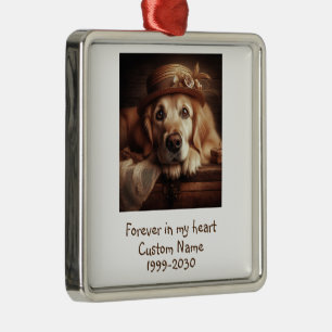 Custom Photo Memorial Keepsake Pet Dog   Metal Tree Decoration