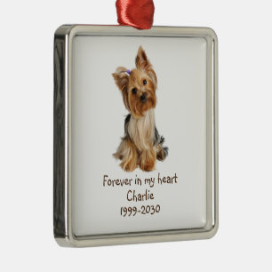 Custom Photo Memorial Keepsake Pet Dog Metal Tree Decoration