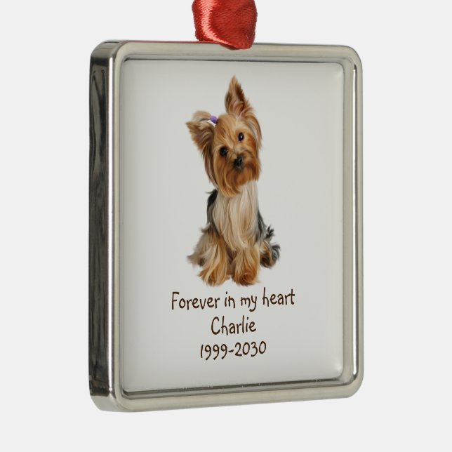 Custom Photo Memorial Keepsake Pet Dog   Metal Tree Decoration (Right)