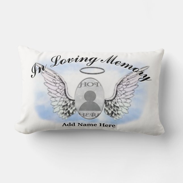 Custom Photo Memorial Lumbar Cushion (Front)