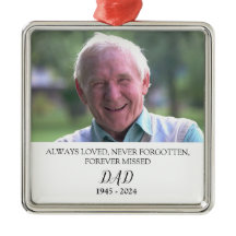 Custom Photo Memorial Ornament, Personalized Photo