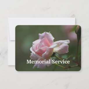 Custom Photo Memorial Service Invite Rose Flower