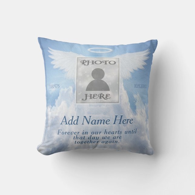 Custom Photo Memorial Stairway to Heaven Cushion (Front)