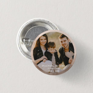 Custom Photo Memorial Tribute Button - Personalize